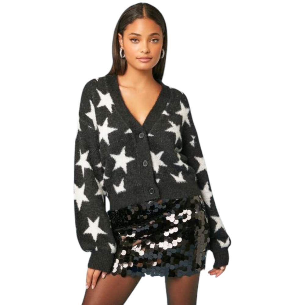 Forever 21 Cardigan Sweater Stars